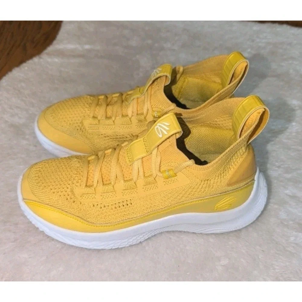 Under Armour Curry Flow 8 Yellow Basket‎ Shoes  Sz 6Y/8 Women  3023527-701